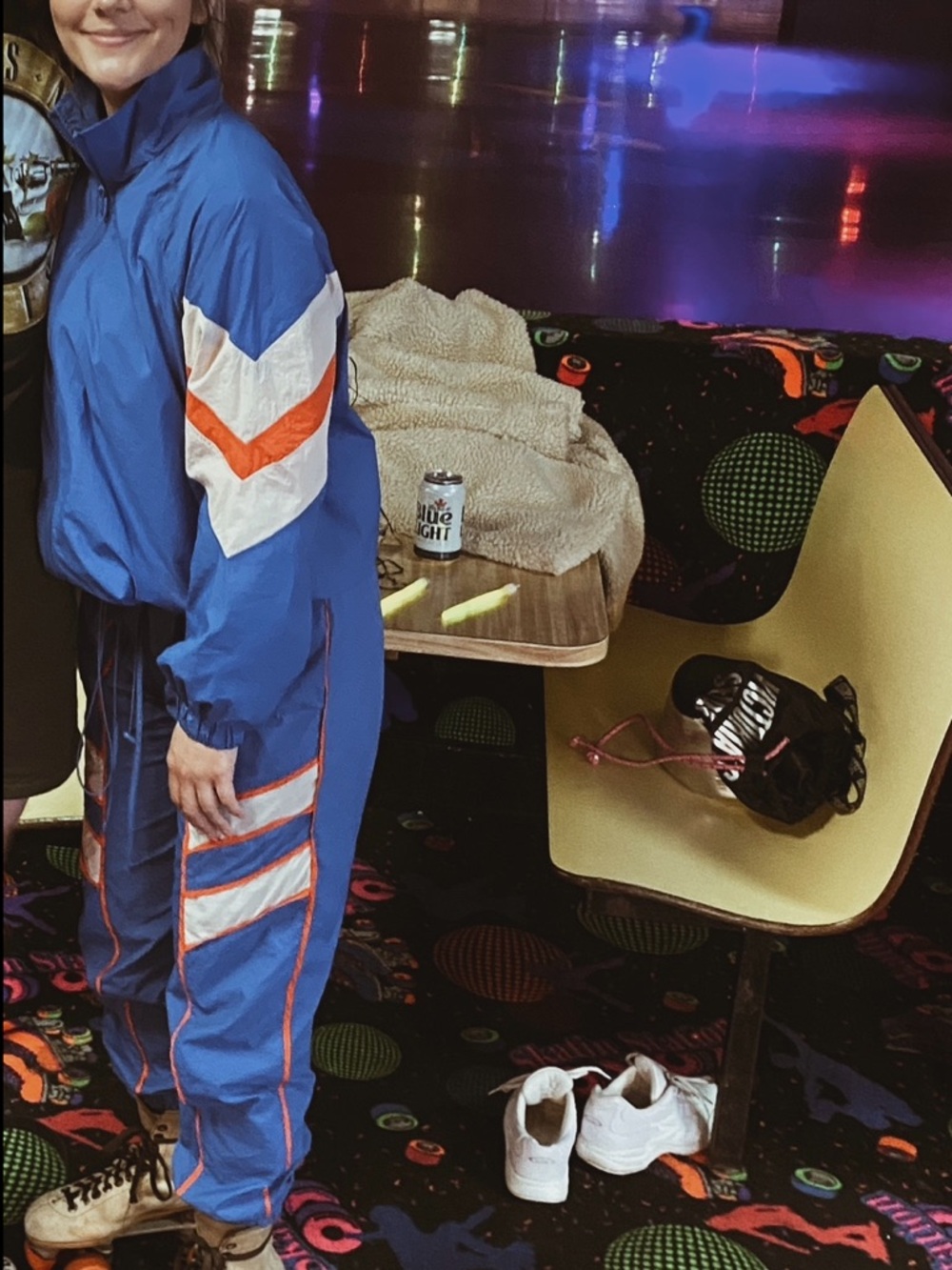 wild fable Blue Windbreaker Jacket and Pant Set with White Mesh Lining